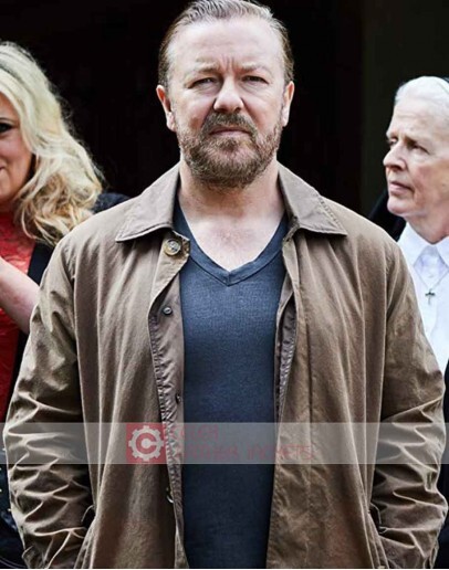 After Life Ricky Gervais (Tony) Cotton Jacket
