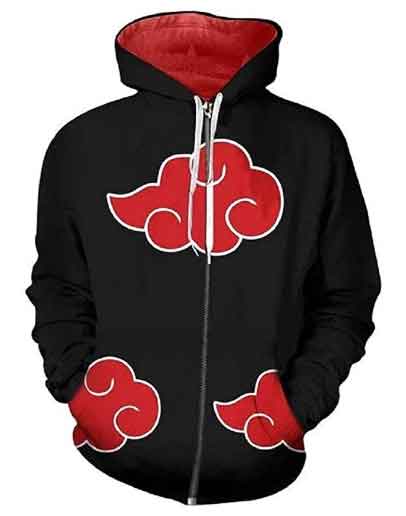 Naruto Anime Akatsuki Itachi Black Hoodie