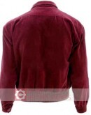 Mens Red Corduroy Bomber Jacket