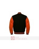 Varsity Men's Black and Orange Jacket