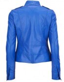 Motorcycle Women's Elegant Blue Jacket