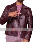 Bad Boys for Life Premier Will Smith Maroon Leather Jacket