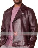 Bad Boys for Life Premier Will Smith Maroon Leather Jacket
