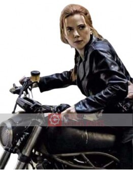 Black Widow Scarlett Johansson (Natasha Romanoff) Motorcycle Jacket