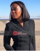 Karen Pittman (Willa Hayes) Black Cotton Coat