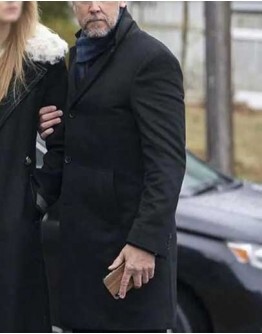 Succession Connor Roy Black Wool Coat