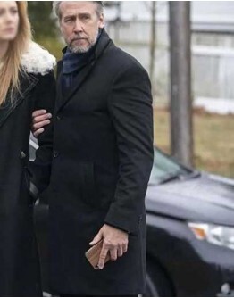 Succession Connor Roy Black Wool Coat