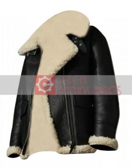 Womens Aviator Ivory Shearling Jacket