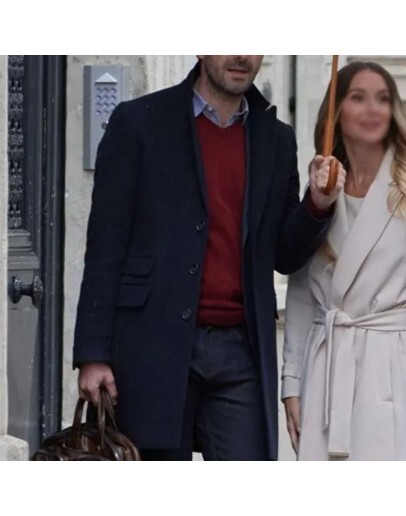 A Paris Proposal 2023 Nicholas Bishop Wool Coat
