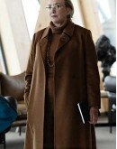 Succession S04 Gerri Kellman Wool Brown Coat
