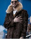 Ted Lasso S03 Maximilian Osinski Brown Shearling Coat