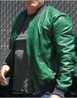 Ben Affleck Green Leather Jacket