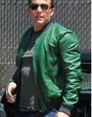 Ben Affleck Green Leather Jacket