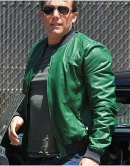 Ben Affleck Green Leather Jacket