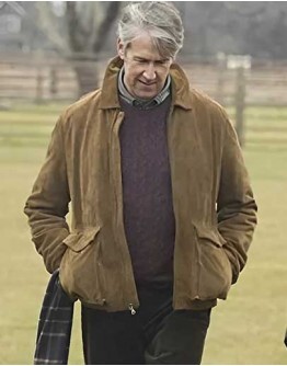 Succession Alan Ruck (Connor Roy) Suede Leather Jacket