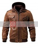 Men’s Hooded Brown Jacket
