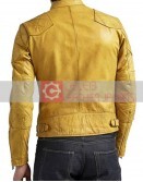 Men's Quilted Snap Tab Collar Yellow Jacket