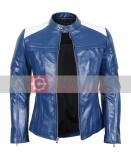Women’s Blue Biker Jacket