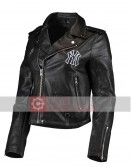 Newyork Yankees Black Biker Jacket
