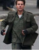 Edge of Tomorrow Tom Cruise (Cage) Green Wool Coat 