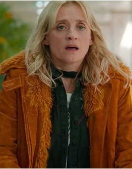 Sex Education S02 Anne-Marie Duff (Erin Wiley) Suede Jacket