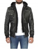 Maxton Men’s Black Hooded Jacket