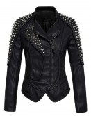Women Stylish Studded Black Jacket