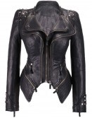 Women’s Fashion Studded Black Jacket