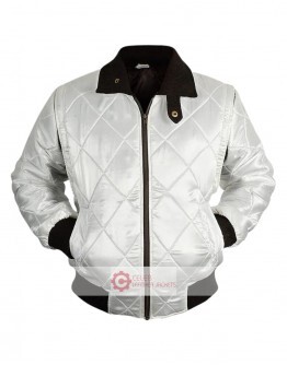 Drive Scorpion Ryan Gosling Black & White Satin Jacket