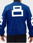 8 Ball Blue Bomber Leather Jacket