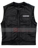Sons of Anarchy Jax Teller Black Pu Leather Vest