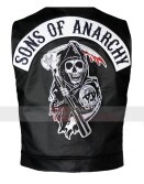 Sons of Anarchy Jax Teller Black Pu Leather Vest