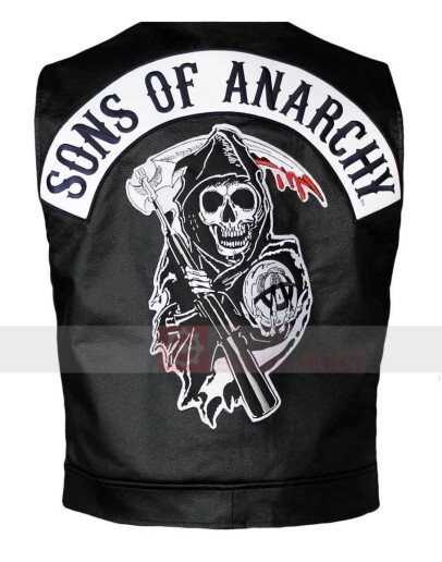 Sons of Anarchy Jax Teller Black Pu Leather Vest