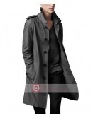 Burberry Style Grey Trench Coat