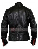 Designer Men L Reed Black Biker Motorcycle Leather Jacket
