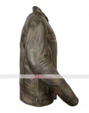 Distressed Wax Men's Biker Vintage Style Cafe Racer Leather Jacket