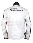 Fast and Furious 7 Premiere Vin Diesel White Leather Jacket