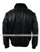 Aviatrix Mens Black Aviator Fur Leather Jacket