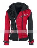Womens Psychotic Harley Quinn Red & Black Jacket 