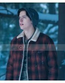 Riverdale Jughead Jones Cole Sprouse Red Fur Jacket