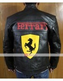 Ferrari Steven Racing Black Leather Jackets