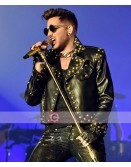 Adam Lambert Concert 2018 Studded Leather Jacket
