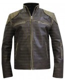 Antique Distressed Cafe Racer Slim Fit Biker Leather Jacket