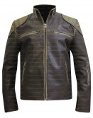 Antique Distressed Cafe Racer Slim Fit Biker Leather Jacket