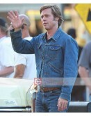 Brad Pitt Once Upon a Time in Hollywood Cliff Booth Blue Denim Jacket