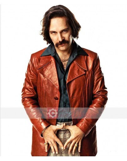 Anchorman 2 Paul Rudd (Brian Fantana) Leather Blazer