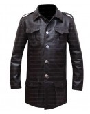 German Cafe Racer Brown Leather Blazer Coat