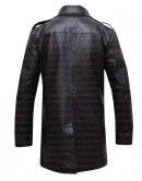 German Cafe Racer Brown Leather Blazer Coat