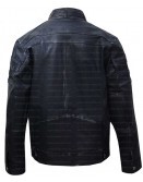 Vintage Retro Cafe Racer Blue Distressed Biker Leather Jacket