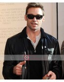Real Steel Hugh Jackman Black Leather Jacket